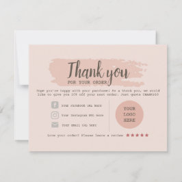 Tarjeta de agradecimiento editable para pequeñas e