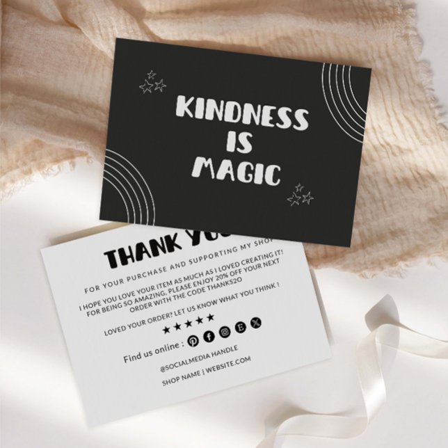 Tarjeta de agradecimiento editable para pequeñas e (Subido por el creador)