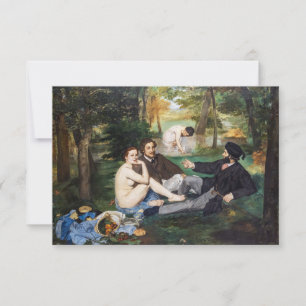 Tarjeta De Agradecimiento Edouard Manet - Almuerzo en el césped