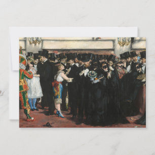 Tarjeta De Agradecimiento Edouard Manet - Baile de Máscaras en la Ópera