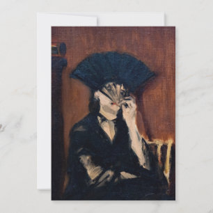 Tarjeta De Agradecimiento Edouard Manet - Berthe Morisot con un abanico