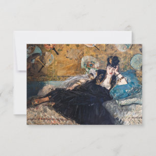 Tarjeta De Agradecimiento Edouard Manet - Dama con Abanicos