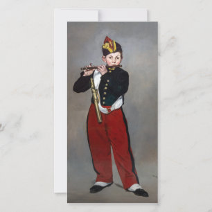 Tarjeta De Agradecimiento Edouard Manet - El Gaitero / Joven Flautista