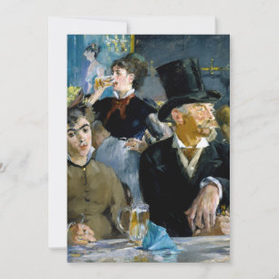 Tarjeta De Agradecimiento Edouard Manet - En el Café