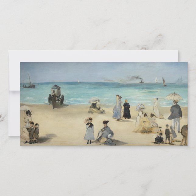 Tarjeta De Agradecimiento Edouard Manet - En la playa, Boulogne-sur-Mer (Anverso)