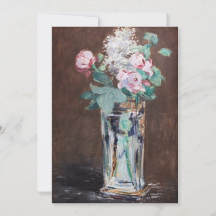 Tarjeta De Agradecimiento Edouard Manet - Flores en un jarrón de cristal