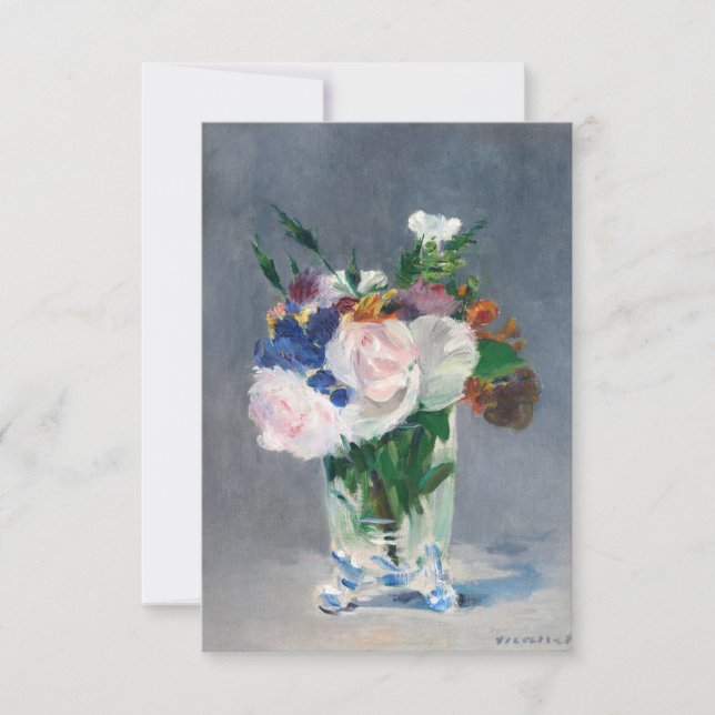 Tarjeta De Agradecimiento Edouard Manet - Flores en una bolsa de cristal (Anverso)