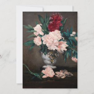Tarjeta De Agradecimiento Edouard Manet - Jarrón de Peonías en un pequeño pe
