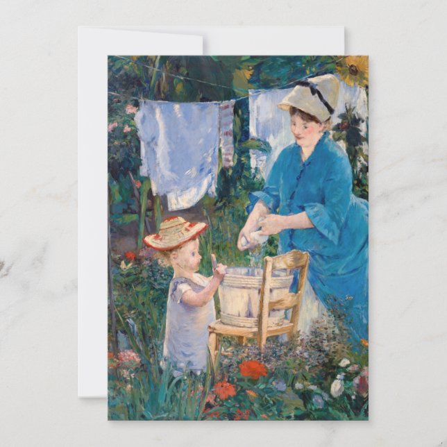 Tarjeta De Agradecimiento Edouard Manet - Laundry (Anverso)