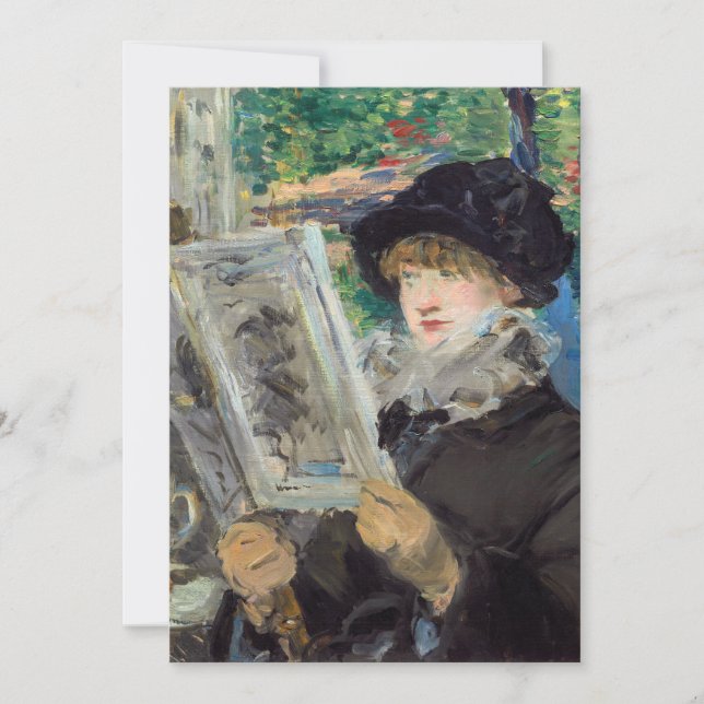 Tarjeta De Agradecimiento Edouard Manet - Mujer leyendo (Anverso)