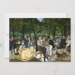 Tarjeta De Agradecimiento Edouard Manet - Música en los jardines de las Tull