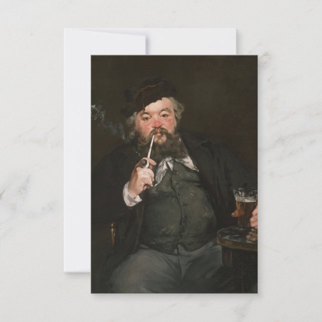 Tarjeta De Agradecimiento Edouard Manet - Un buen vaso de cerveza / Bock de  (Anverso)
