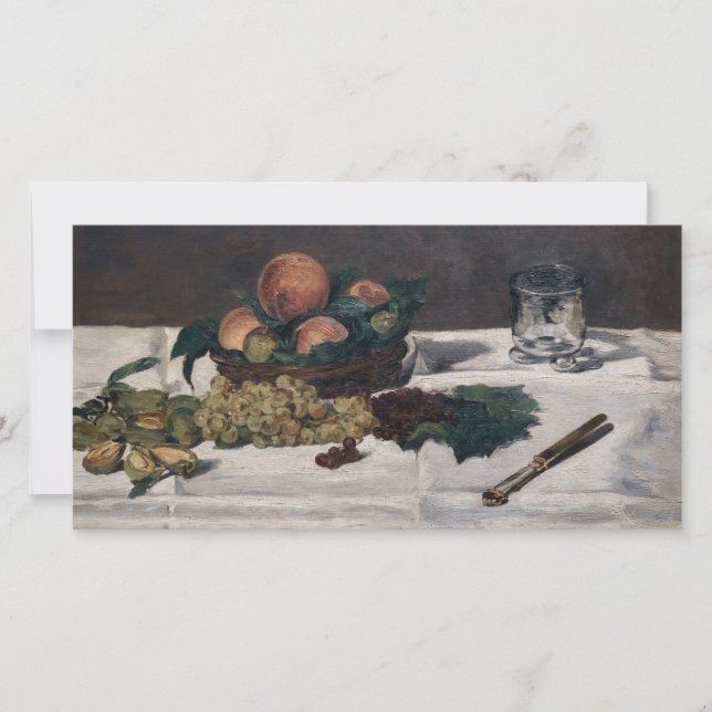 Tarjeta De Agradecimiento Edouard Manet - Vida fija, frutas en una mesa (Anverso)