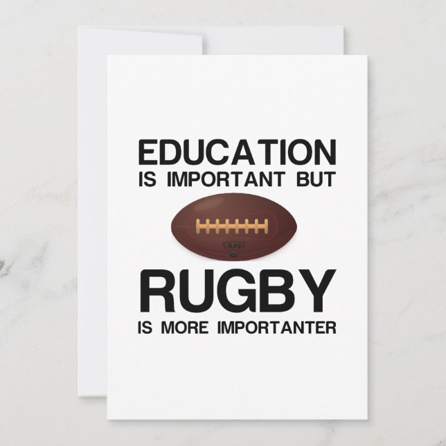Tarjeta De Agradecimiento Educación y rugby (Anverso)