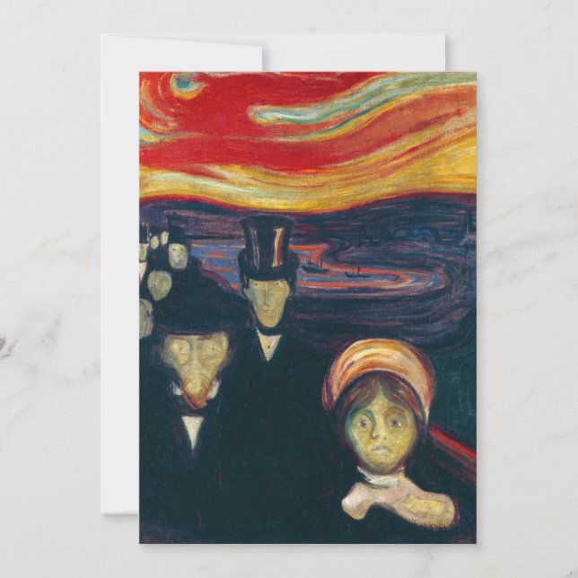 Tarjeta De Agradecimiento Edvard Munch - Ansiedad (Anverso)