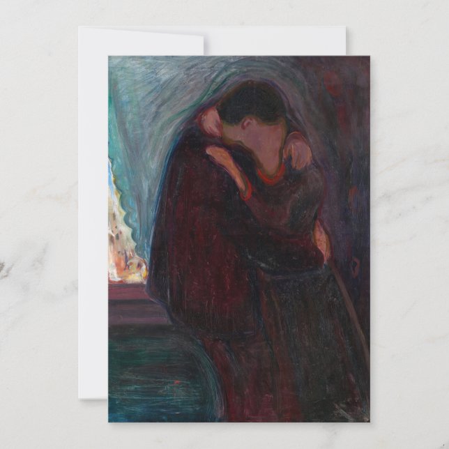 Tarjeta De Agradecimiento Edvard Munch - El beso (Anverso)