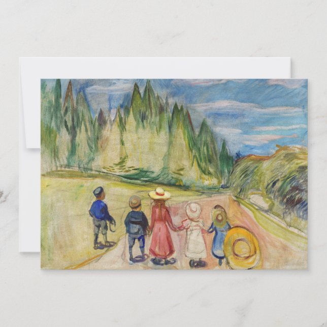 Tarjeta De Agradecimiento Edvard Munch - El Bosque de Cuentos de Hadas (Anverso)