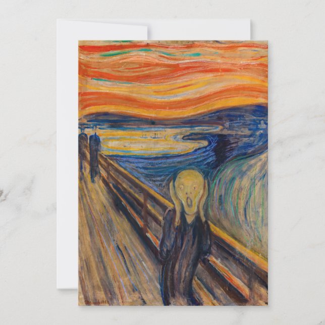 Tarjeta De Agradecimiento Edvard Munch - El Grito 1893 (Anverso)