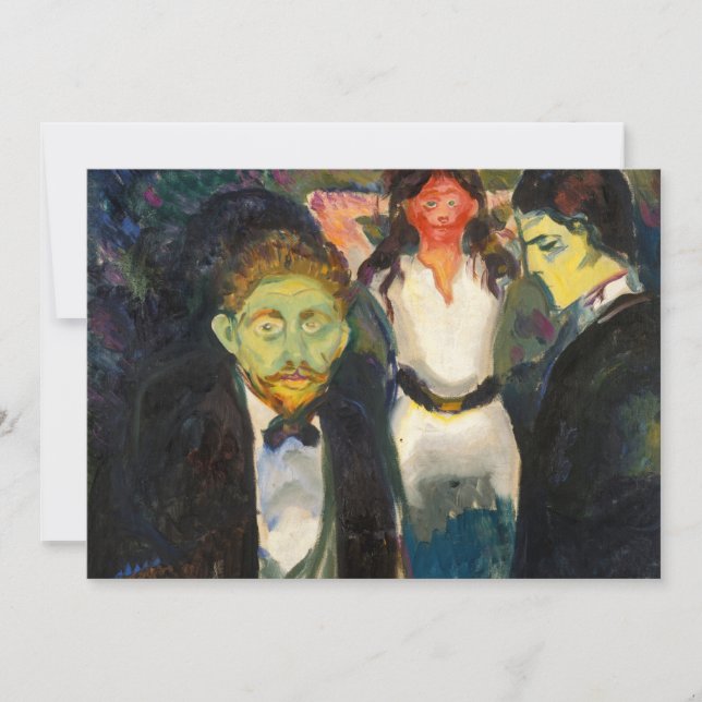 Tarjeta De Agradecimiento Edvard Munch - Jealousy (Anverso)