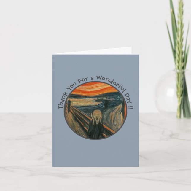 Tarjeta De Agradecimiento Edvard Munch La Colección Elementos De La Fiesta D (Anverso)