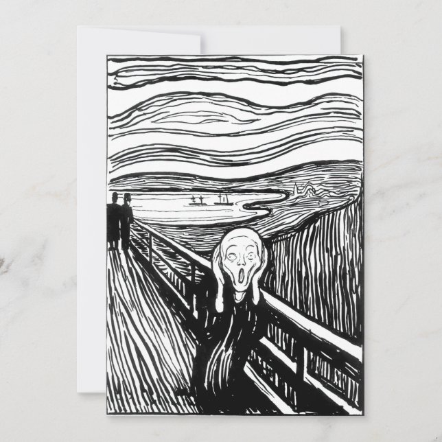 Tarjeta De Agradecimiento Edvard Munch - La litografía de la crema (Anverso)