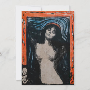 Tarjeta De Agradecimiento Edvard Munch - Madonna Litografía