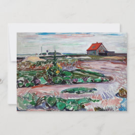 Tarjeta De Agradecimiento Edvard Munch - Mar. Paisaje cerca de Lubeck