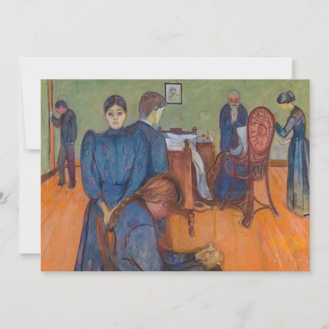 Tarjeta De Agradecimiento Edvard Munch - Muerte en el Sickroom v2 (Anverso)