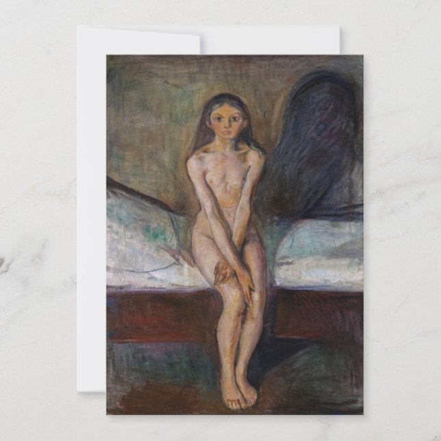 Tarjeta De Agradecimiento Edvard Munch - Pubertad (Anverso)