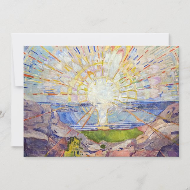 Tarjeta De Agradecimiento Edvard Munch - The Sun 1911 (Anverso)