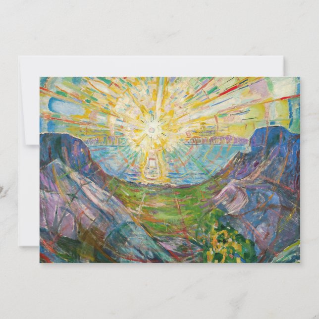Tarjeta De Agradecimiento Edvard Munch - The Sun 1916 (Anverso)