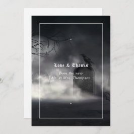 Tarjeta De Agradecimiento Eerie Gothic Boda