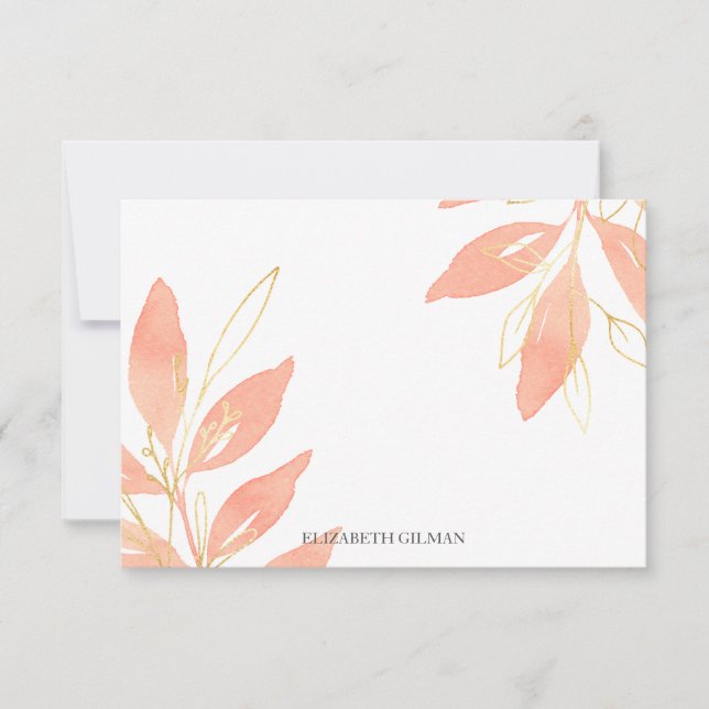 Tarjeta De Agradecimiento Efectos de escritorio personalizados florales del (Anverso)