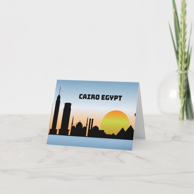 Tarjeta De Agradecimiento Egipto en El Cairo (Anverso)