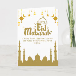Tarjeta De Agradecimiento Eid Mubarak - Saludo