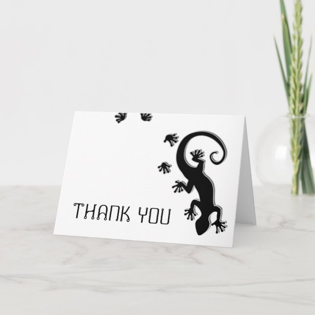 Tarjeta De Agradecimiento Ejecutar Gecko + Gracias (Anverso)