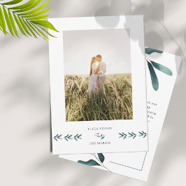 Tarjeta De Agradecimiento Ejemplo de Greenery Eucalyptus Photo Boda