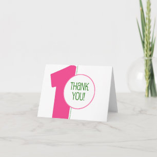 Tarjeta De Agradecimiento El 1r cumpleaños moderno le agradece