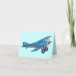 Tarjeta De Agradecimiento El aeroplano le agradece por el regalo