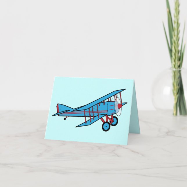 Tarjeta De Agradecimiento El aeroplano le agradece por el regalo (Anverso)