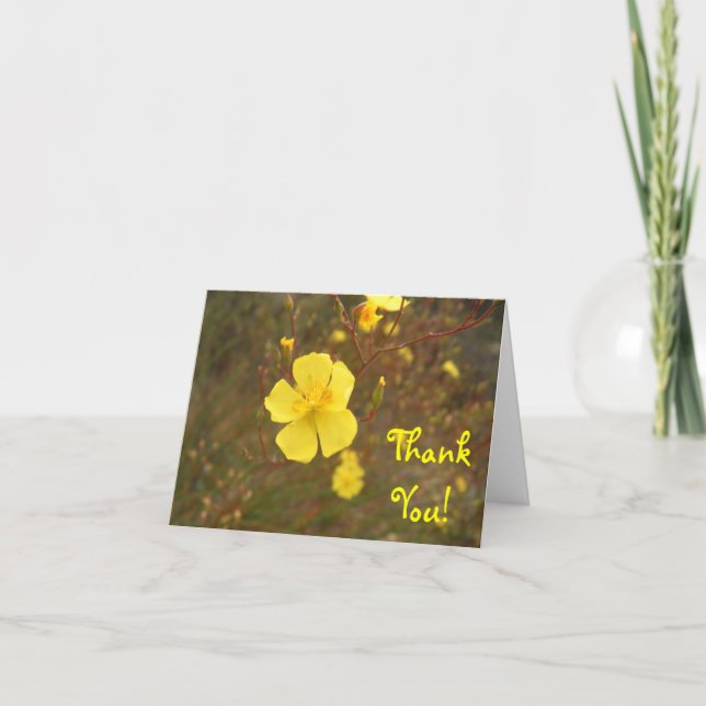Tarjeta De Agradecimiento El amarillo suave le agradece (Anverso)