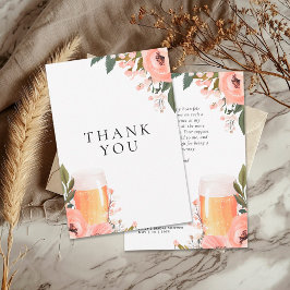 Tarjeta De Agradecimiento El amor a la cerveza está generando ducha de novia