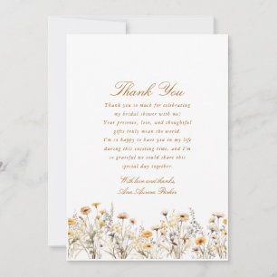 Tarjeta De Agradecimiento El Amor A Las Flores Silvestres Está En La Ducha D