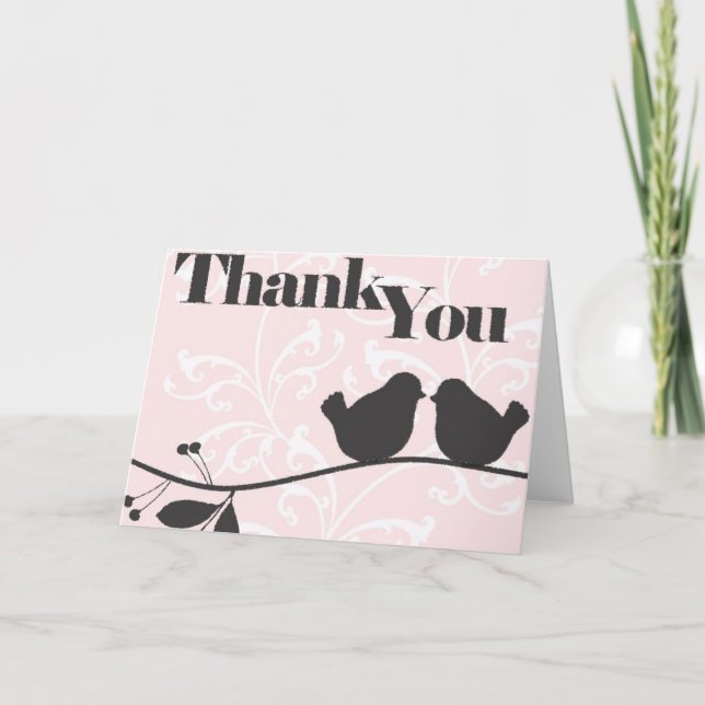 Tarjeta De Agradecimiento El amor Brids le agradece cardar (Anverso)
