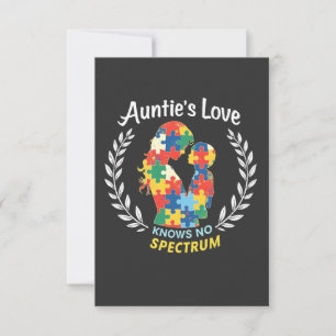 Tarjeta De Agradecimiento El amor de la tía no tiene espectro Conciencia del