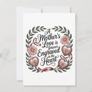 Tarjeta De Agradecimiento El Amor De Una Madre Está Grabado Por Siempre En E