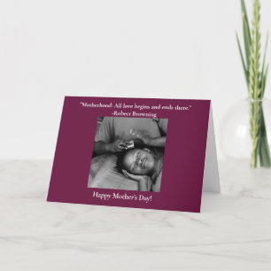 Tarjeta De Agradecimiento El amor de una madre nunca termina
