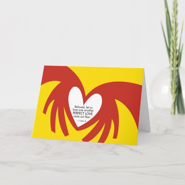 Tarjeta De Agradecimiento El amor echa hacia fuera miedo - gracias cardar (Anverso)