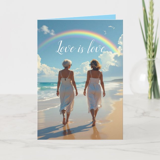 Tarjeta De Agradecimiento El amor es amor (Anverso)