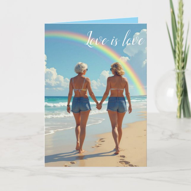 Tarjeta De Agradecimiento El amor es amor (Anverso)